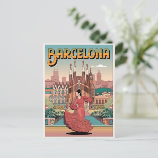 Reizen  barcelona sagrada familia geschenken briefkaart (Staand voorkant)