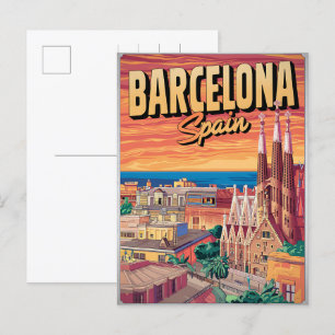 Reizen  barcelona sagrada familia geschenken briefkaart