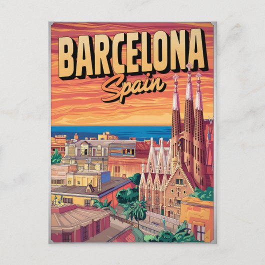 Reizen  barcelona sagrada familia geschenken briefkaart (Voorkant)