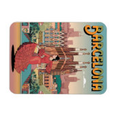 Reizen barcelona sagrada familia geschenken magneet (Horizontaal)