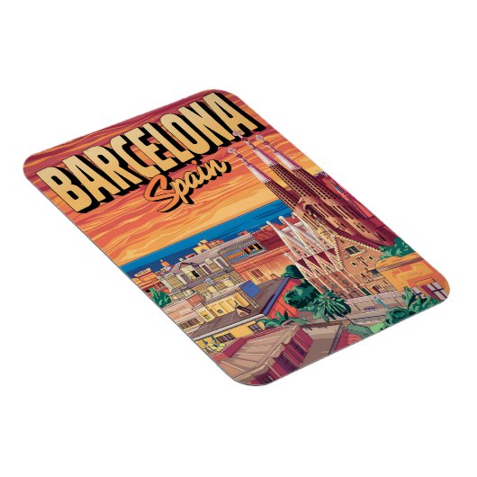 Reizen  barcelona sagrada familia geschenken magneet (Rechterzijde)