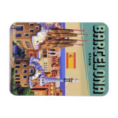 Reizen barcelona sagrada familia geschenken magneet (Horizontaal)