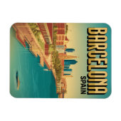 Reizen  barcelona strand uitzicht geschenken magneet (Horizontaal)