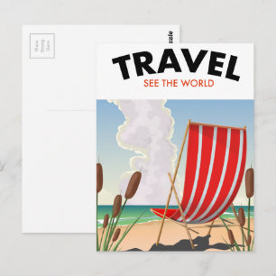 Reizen Bekijk de wereld Briefkaart