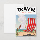 Reizen Bekijk de wereldkaart Bedankkaart (Voorkant / Achterkant)