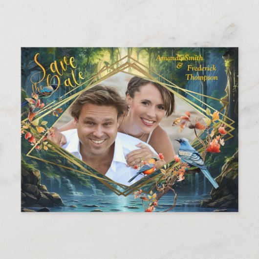 Reizen Bestemming Landschappen van Onze Wereld Aankondigingskaart (Voorkant)