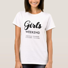 Reizen Bestemming Leuke Matching Meisjes Weekend T T-shirt