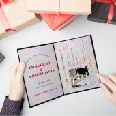 Reizen Bestemming Paspoort Bruiloft Save the Date