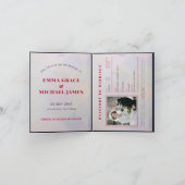 Reizen Bestemming Paspoort Bruiloft Save the Date (Binnen)