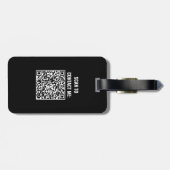 Reizen Bigfoot Vliegend Vliegtuig QR Code Grappig Bagagelabel (Achterkant horizontaal)