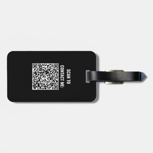 Reizen Bigfoot Vliegend Vliegtuig QR Code Grappig Bagagelabel (Achterkant horizontaal)