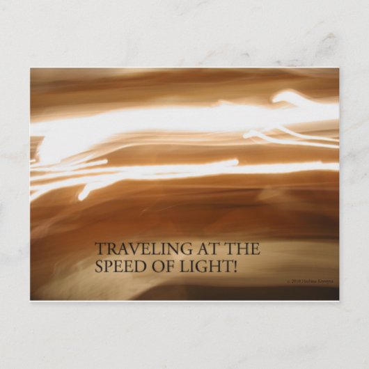 REIZEN BIJ DE LICHTSNELHEID BRIEFKAART (Voorkant)