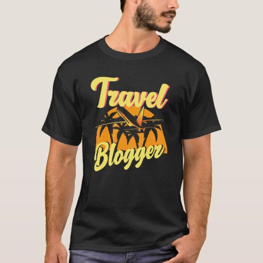 Reizen Blogger Reiziger Bloggen Blog Wanderlust T T-shirt (Voorkant)