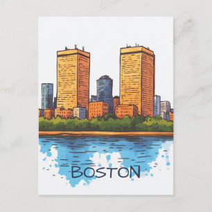 Reizen Boston MA VS Briefkaart