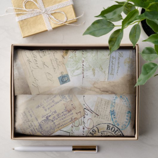 Reizen Briefkaarten Weefselpapier Tissuepapier (Geschenk)