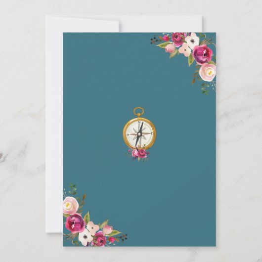 Reizen Bruids Douche Uitnodiging Miss Mrs Shower (Achterkant)