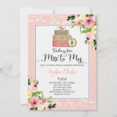 Reizen Bruids Douche Uitnodiging Miss to Mrs. Flor (Voorkant)