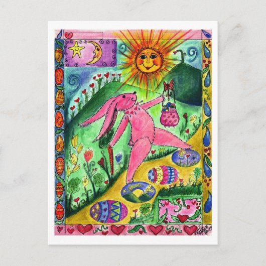 Reizen Bunny - Briefkaart (Voorkant)