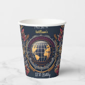 Reizen Cabine Strand Bestemming 18e Verjaardag Papieren Bekers (Voorkant)