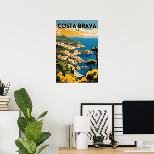 Reizen Costa Brava Spanje Poster (Thuiskantoor)