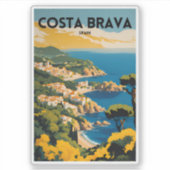 Reizen Costa Brava Spanje Sticker (Voorkant)