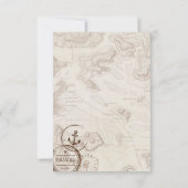 Reizen Cruise Bestemming Bruiloft RSVP Kaartje (Achterkant)