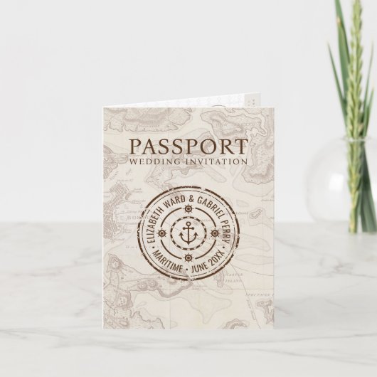 Reizen Cruise Paspoort Bestemming Bruiloft (Voorkant)