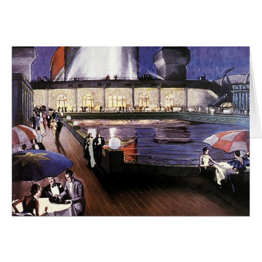 reizen, cruiseschepen op pooldek (Voorkant Horizontaal)