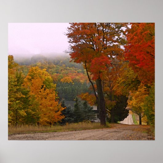"REIZEN DE ACHTERWEGEN / HERFST KLEUR" POSTER (Voorkant)