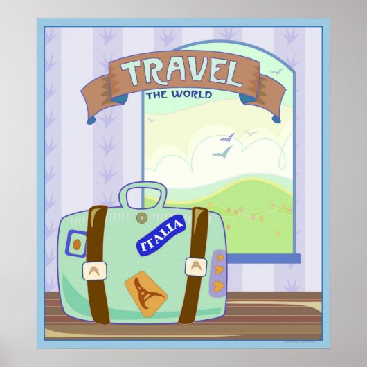 reizen de wereld poster (Voorkant)