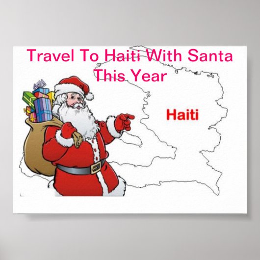 REIZEN DIT JAAR NAAR HAÏTI MET SANTA POSTER (Voorkant)