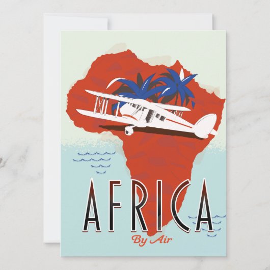 Reizen door Afrika per vliegtuig poster (Achterkant)