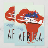 Reizen door Afrika per vliegtuig poster (Voorkant / Achterkant)