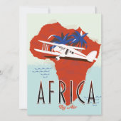 Reizen door Afrika per vliegtuig poster (Voorkant)