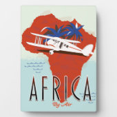 Reizen door Afrika per vliegtuig poster Fotoplaat (voorkant)