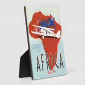 Reizen door Afrika per vliegtuig poster Fotoplaat (Zijkant)