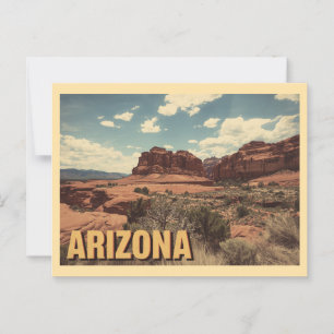 Reizen door Arizona in vintage stijl Briefkaart