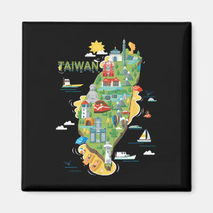Reizen door Azië Taiwan Taipei Familie Vakanties Magneet