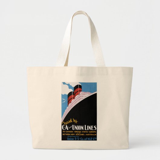 Reizen door CA en Unielijnen Grote Tote Bag (Voorkant)