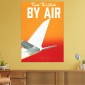 Reizen door de lucht canvas afdruk (Insitu (Woonkamer))