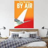 Reizen door de lucht canvas afdruk (Insitu (Slaapkamer))