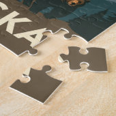 Reizen door de ongerepte wildernis van Alaska Legpuzzel (Zijkant)