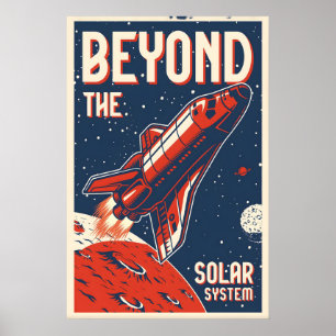 Reizen door de ruimte voorbij het zonnestelsel Pos Poster