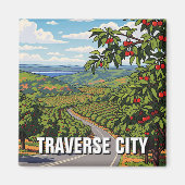 Reizen door de stad Michigan Magneet (Voorkant)