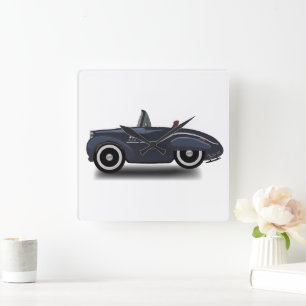 Reizen door de tijd vierkante klok