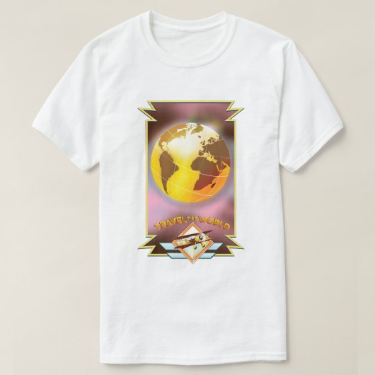 Reizen door de Wereld Gouden Globe T-shirt (Design voorkant)