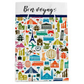 Reizen door de wereld middelgrote cadeautas (Voorkant)