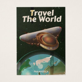 Reizen door de wereld Sciencefiction vintage poste Visitekaartjes