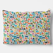 Reizen door de wereld thema monogram etui (Achterkant)