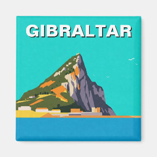 Reizen door Gibraltar Abstracte kunst Magneet